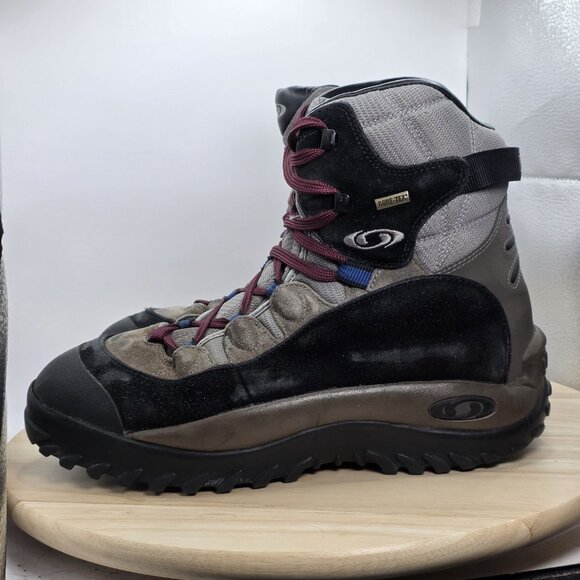 Salomon Goretex Winter Snow Boots Mens 9 Black/Brown - Picture 1 of 9
